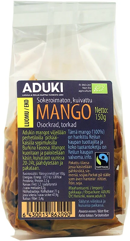 Aduki Luomu Kuivattu Mango