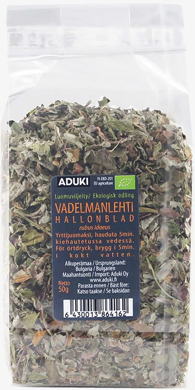 Aduki Luomu Kuivattu Vadelmanlehti