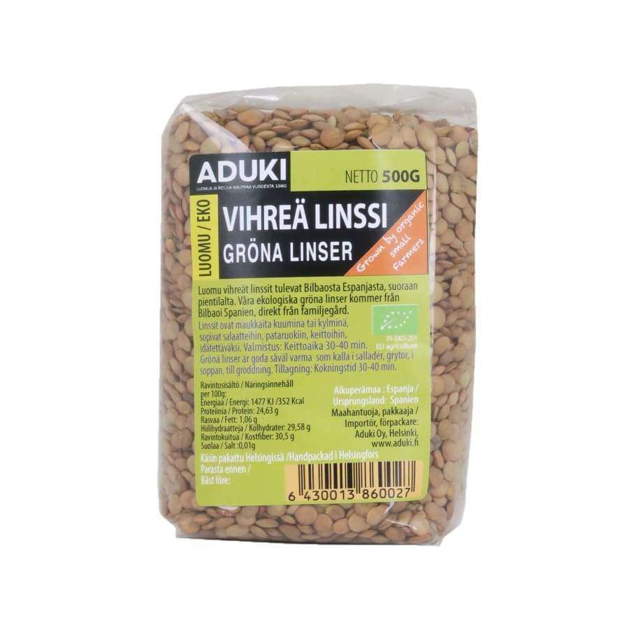 Aduki Luomu Vihreä Linssi
