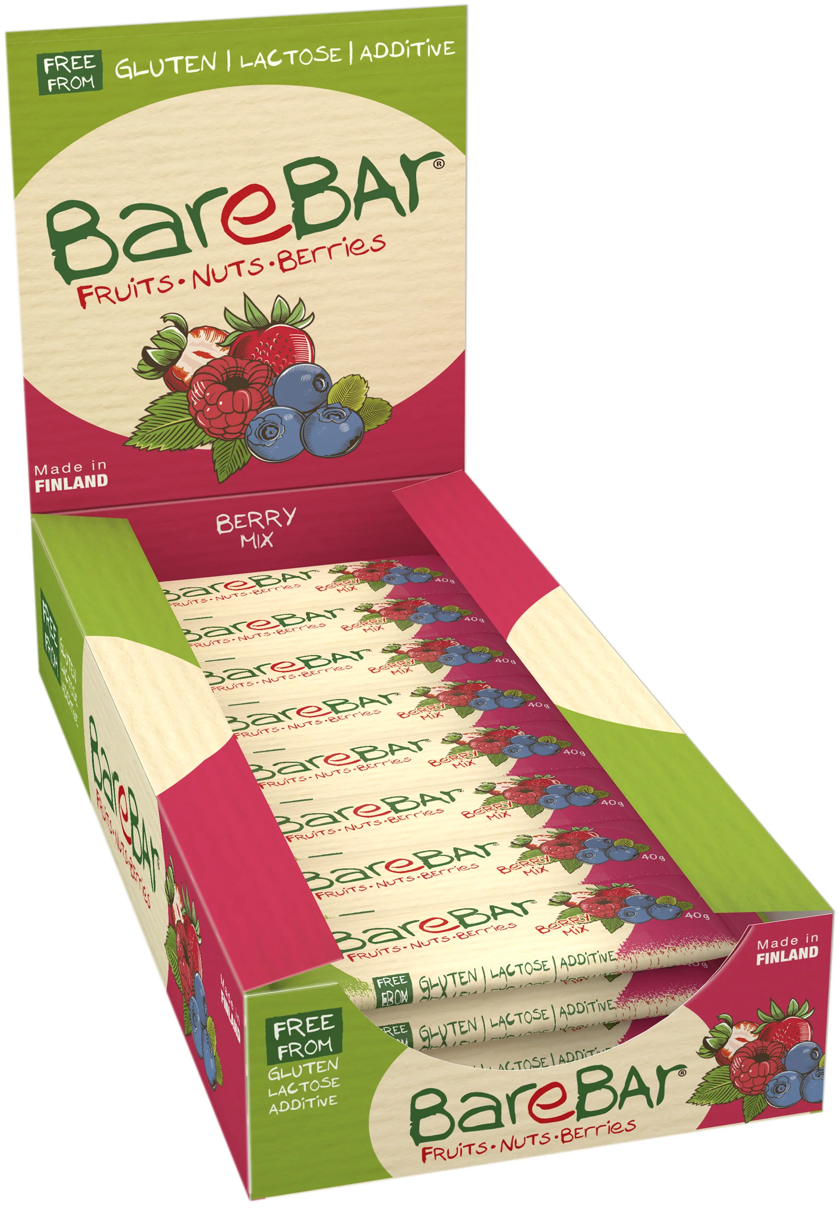 BareBar Berry Mix 24-pack