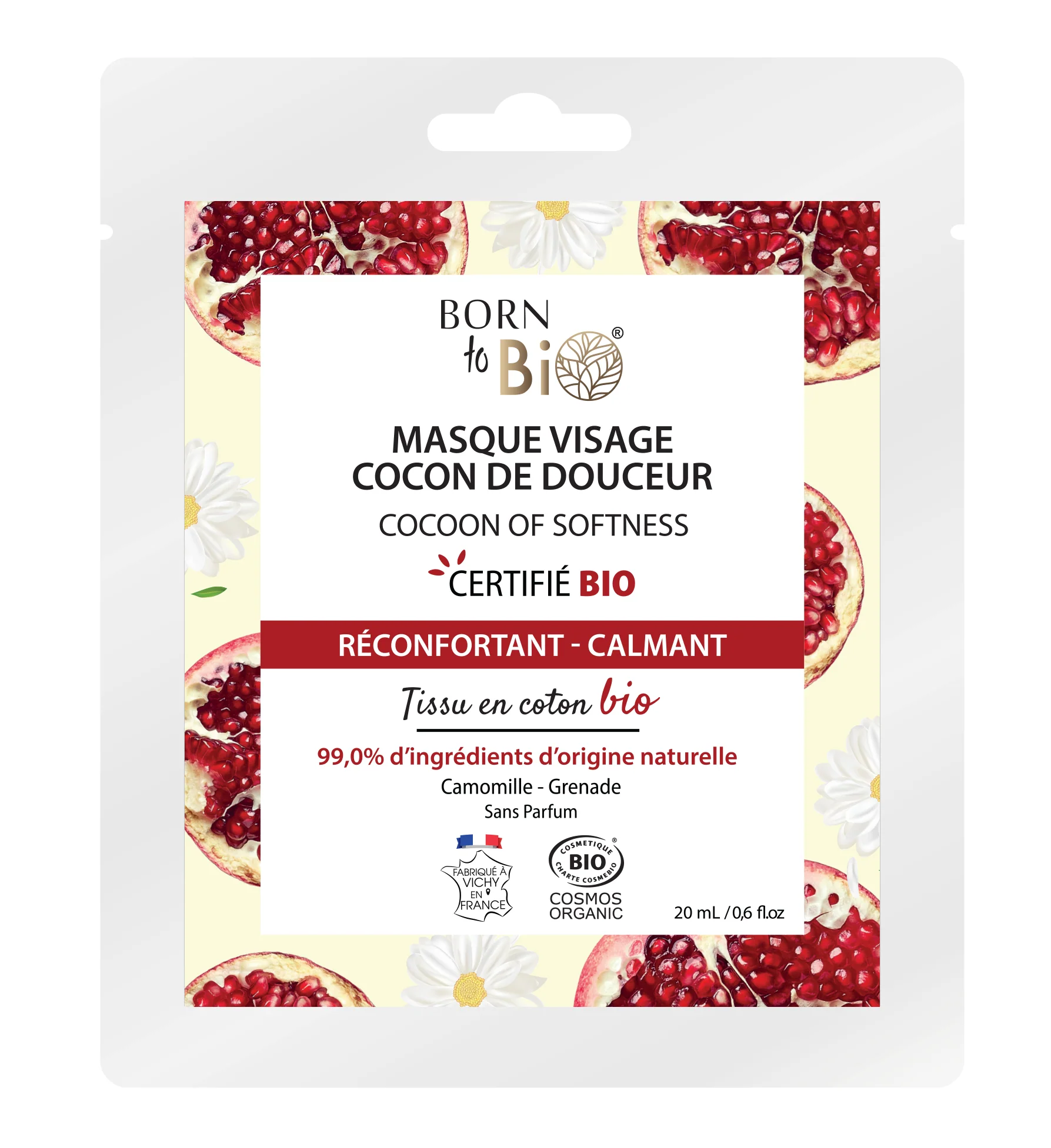 Born to Bio Pomegranate Cocoon Of Softness Face Sheet Mask