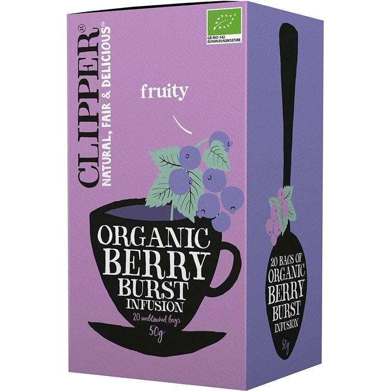 Clipper Luomu Berry Burst tee