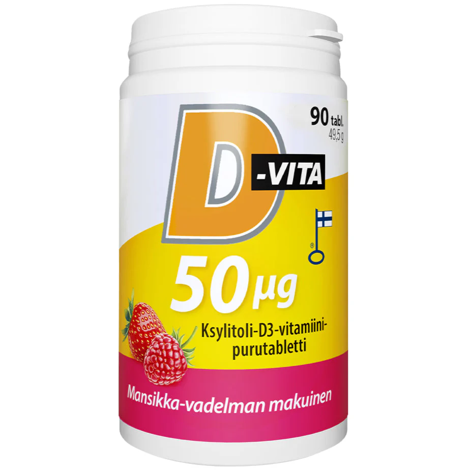 D-Vita 50 µg Mansikka-Vadelma