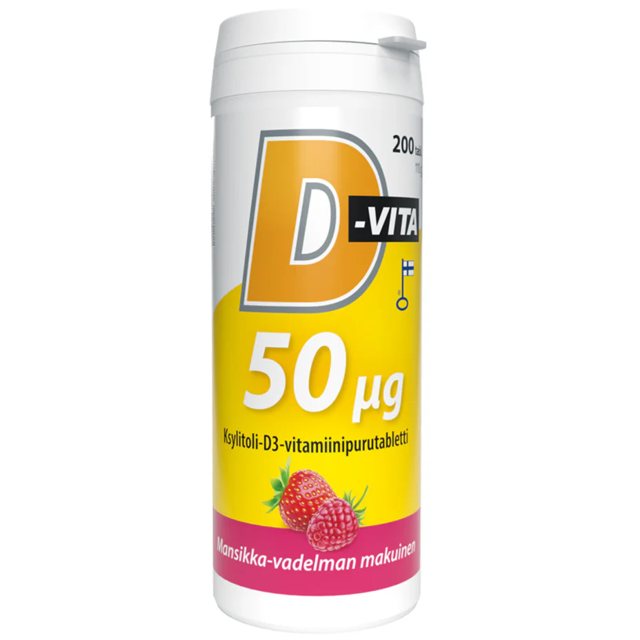 D-Vita 50 µg Mansikka-Vadelma - Image 2