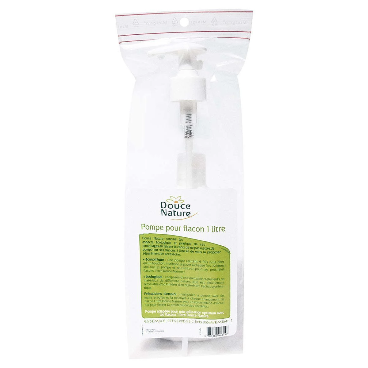Douce Nature Pumppu 1 litran pulloihin