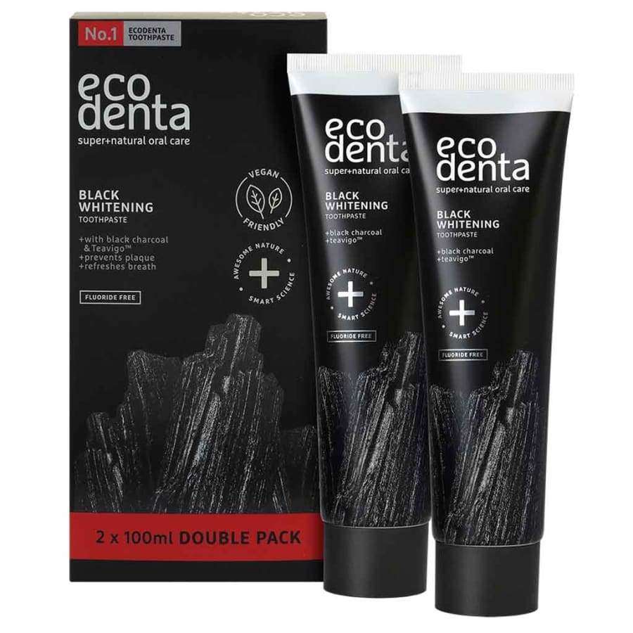 Ecodenta Black Whitening Valkaiseva hammastahna 2-pack