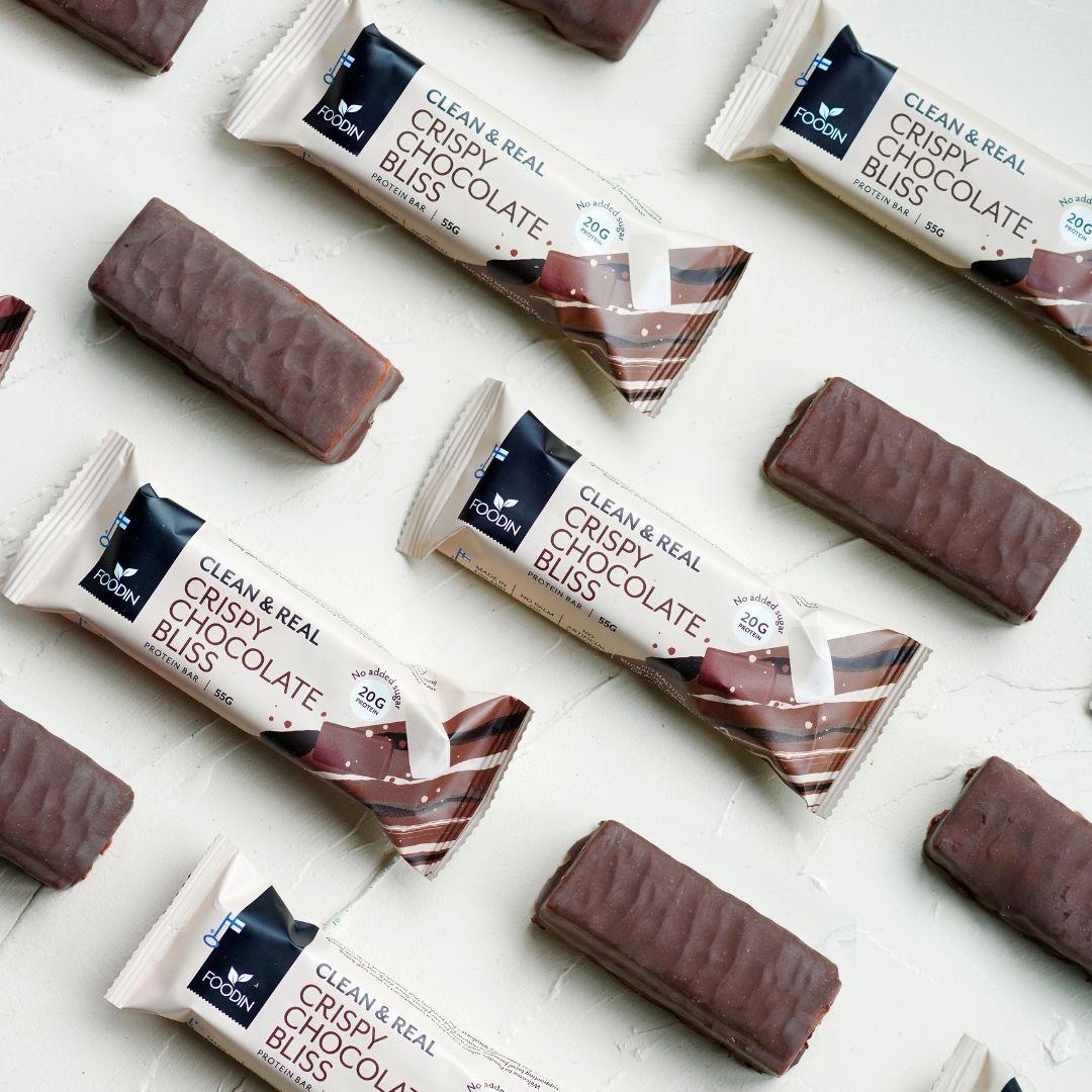 Foodin Clean & Real Protein Bar Crispy Chocolate Bliss - Image 4