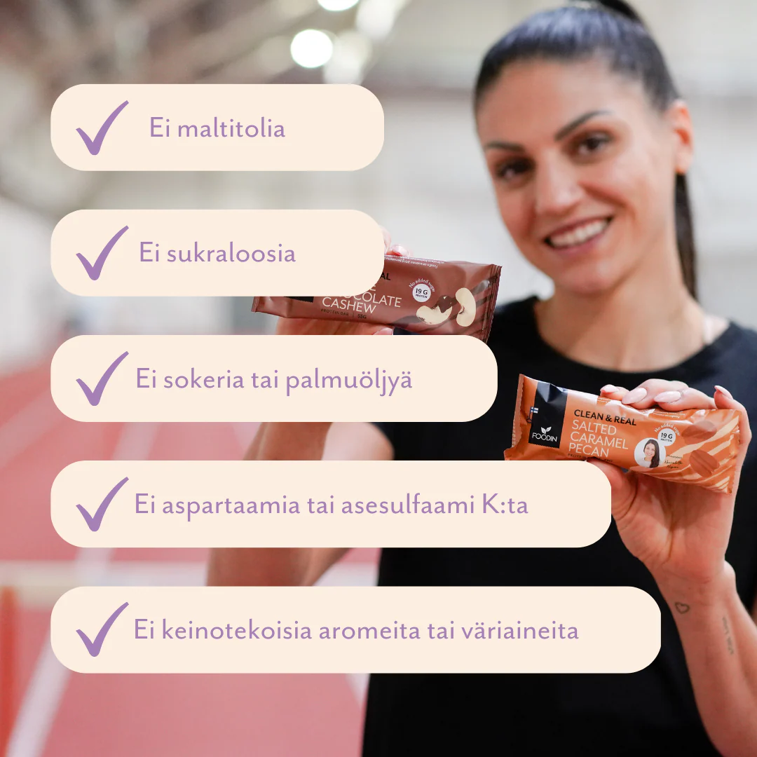 Foodin Clean & Real Protein Bar Salted Caramel Pecan - Image 3