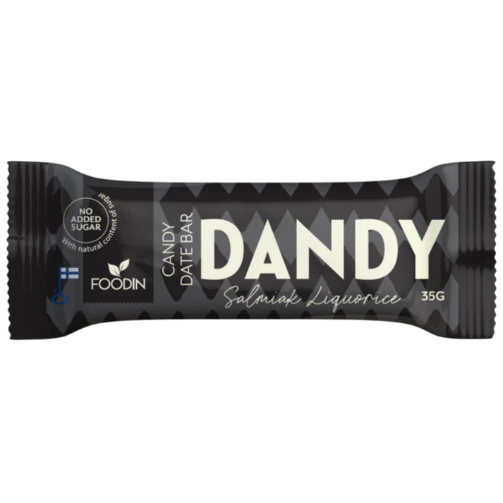 Foodin Dandy Candy Date Bar Salmiak Liquorice