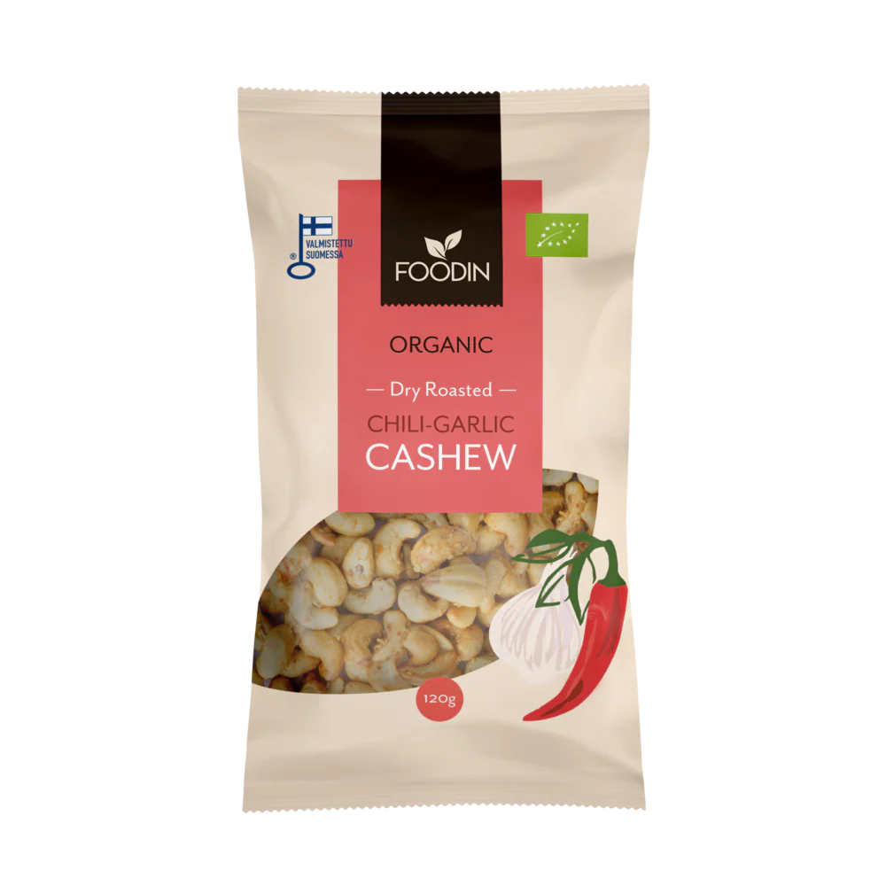 Foodin Luomu Chili-Garlic Cashew