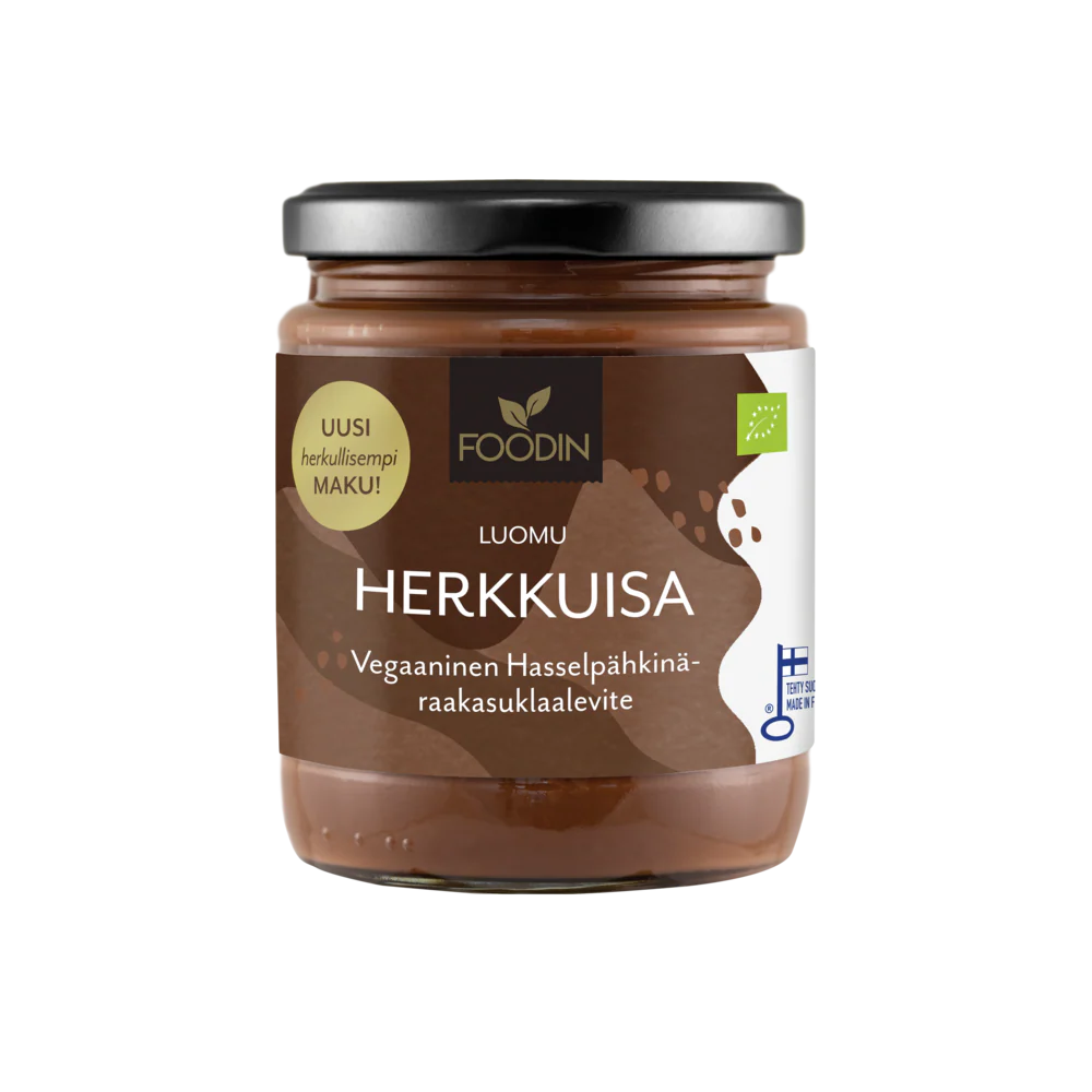 Foodin Luomu Herkkuisa Hasselpähkinä Raakasuklaalevite