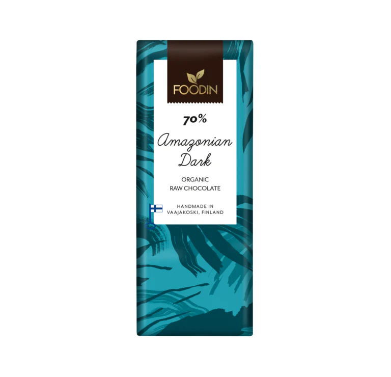 Foodin Luomu Raakasuklaa Amazonian Dark 70 %