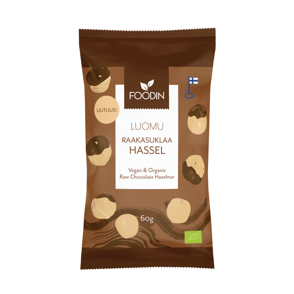 Foodin Luomu Raakasuklaahasselpähkinä