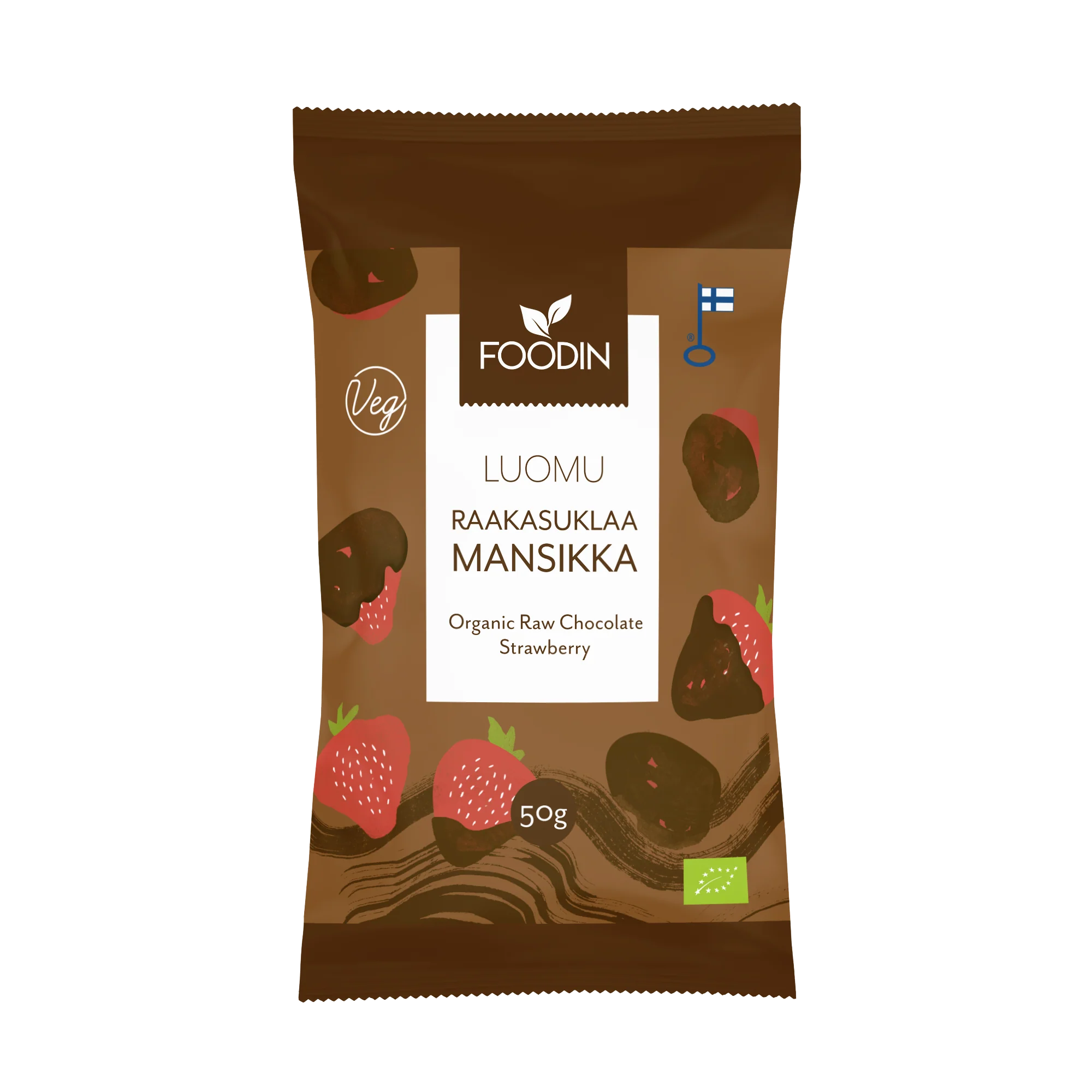 Foodin Luomu Raakasuklaamansikka