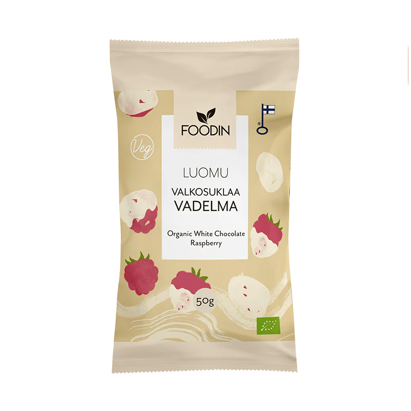 Foodin Luomu Valkosuklaavadelma
