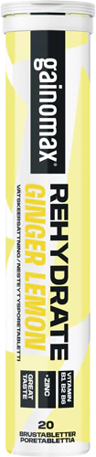 Gainomax Rehydrate Nesteytysporetabletti Ginger Lemon