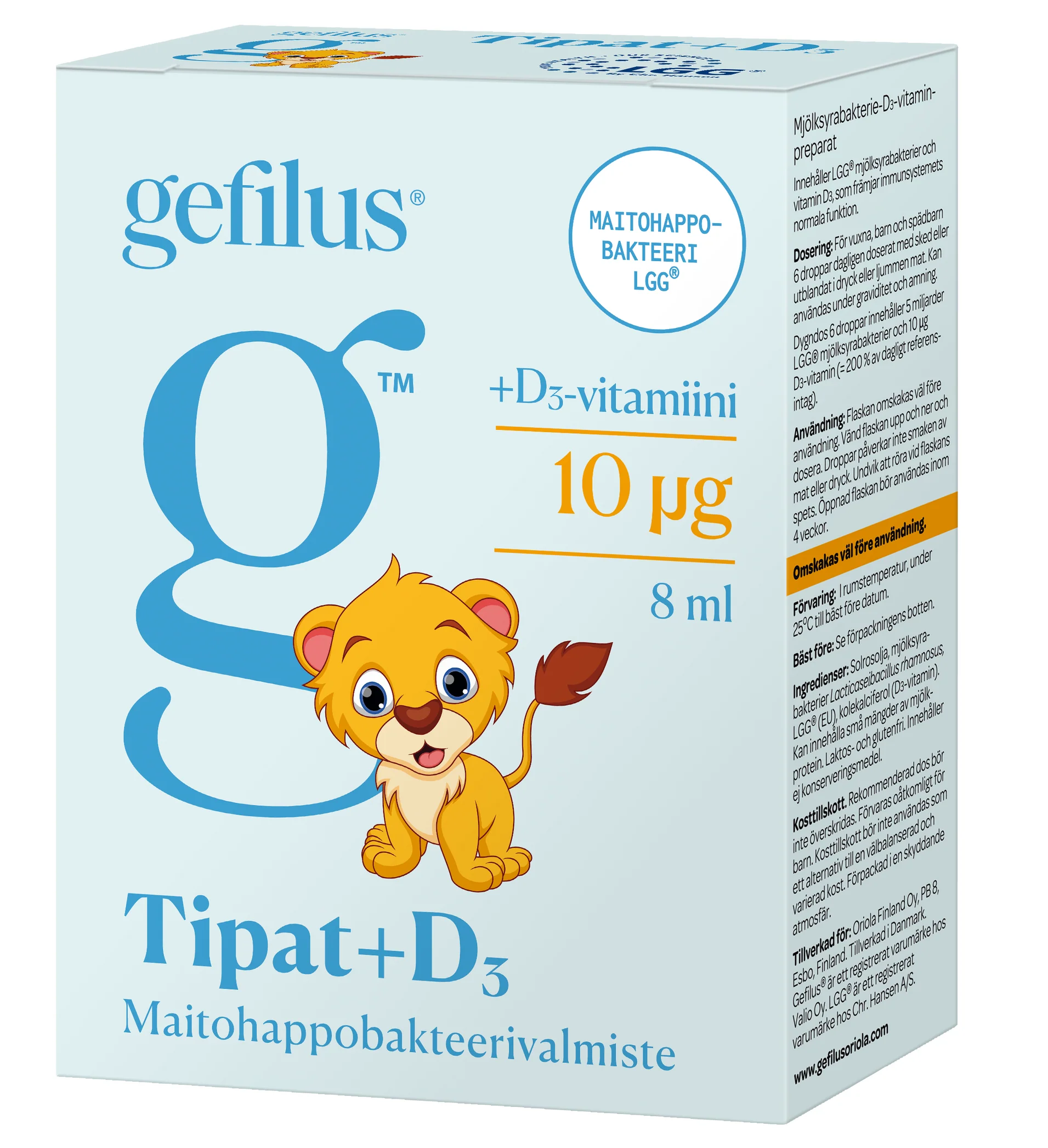 Gefilus Tipat + D3-vitamiini
