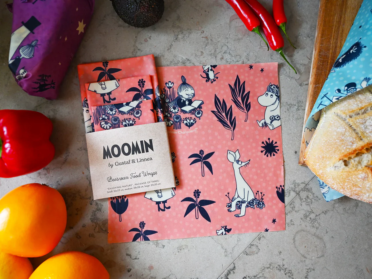 Gustaf & Linnea Muumi Mehiläisvahakääre 3-pack - Image 8