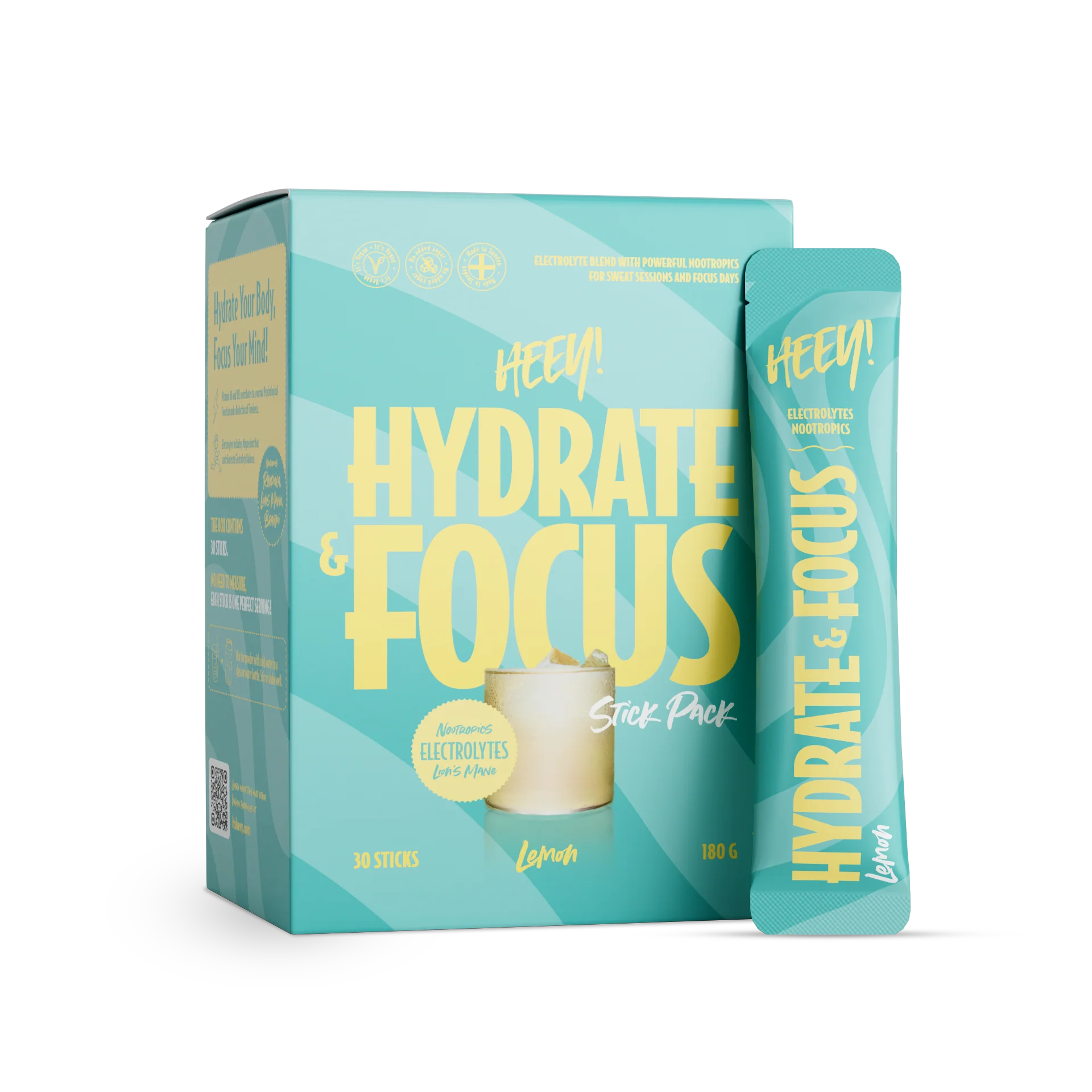 Heey! Hydrate & Focus Electrolytes Lemon - Image 2