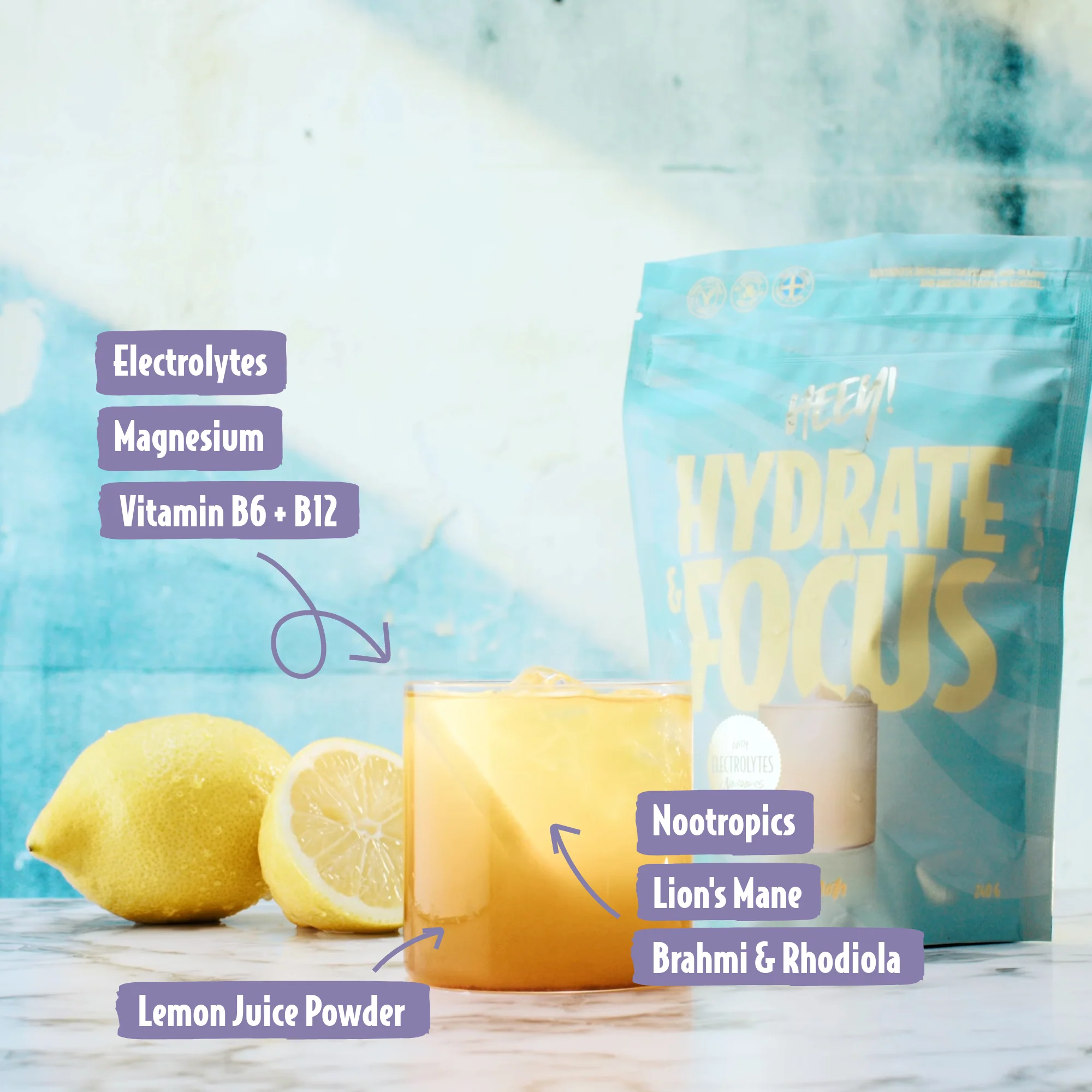 Heey! Hydrate & Focus Electrolytes Lemon - Image 4