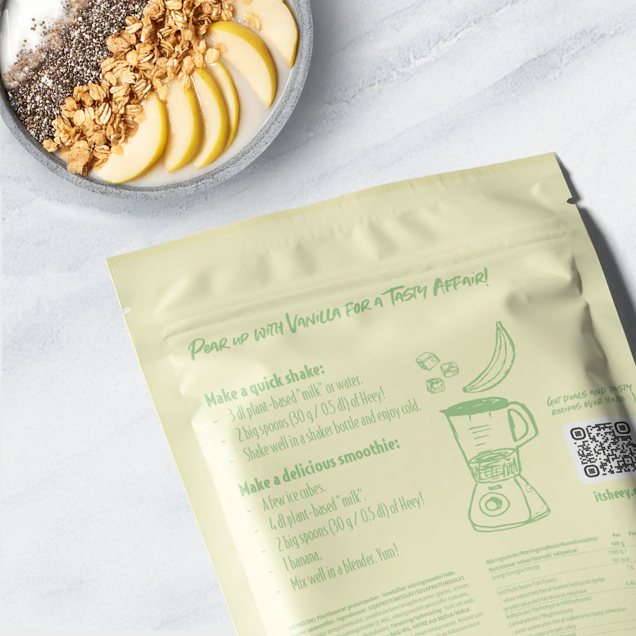 Heey! Plant Protein Vanilla-Pear - Image 3