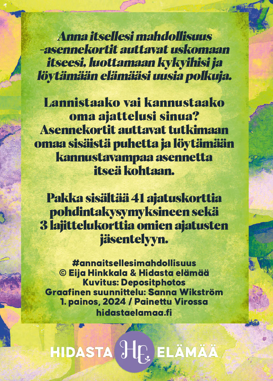 Hidasta Elämää Anna Itsellesi Mahdollisuus Asennekortit - Image 2