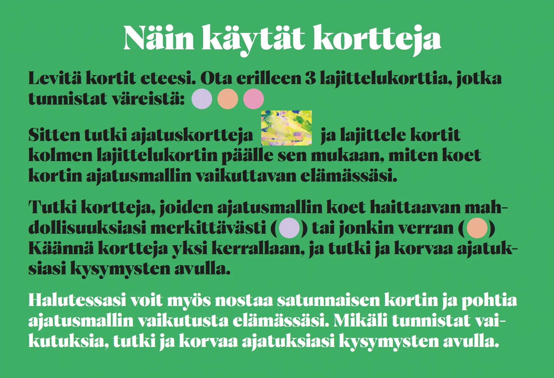 Hidasta Elämää Anna Itsellesi Mahdollisuus Asennekortit - Image 8