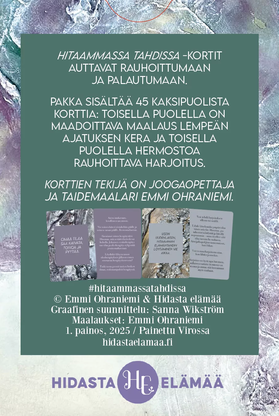 Hidasta Elämää Hitaammassa Tahdissa Rauhoittumiskortit - Image 2