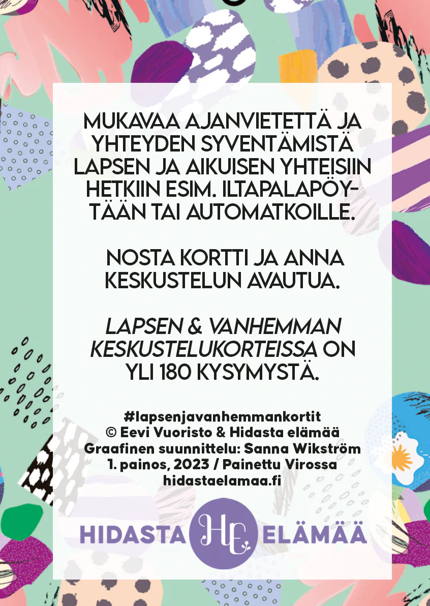 Hidasta Elämää Lapsen & Vanhemman Keskustelukortit - Image 8