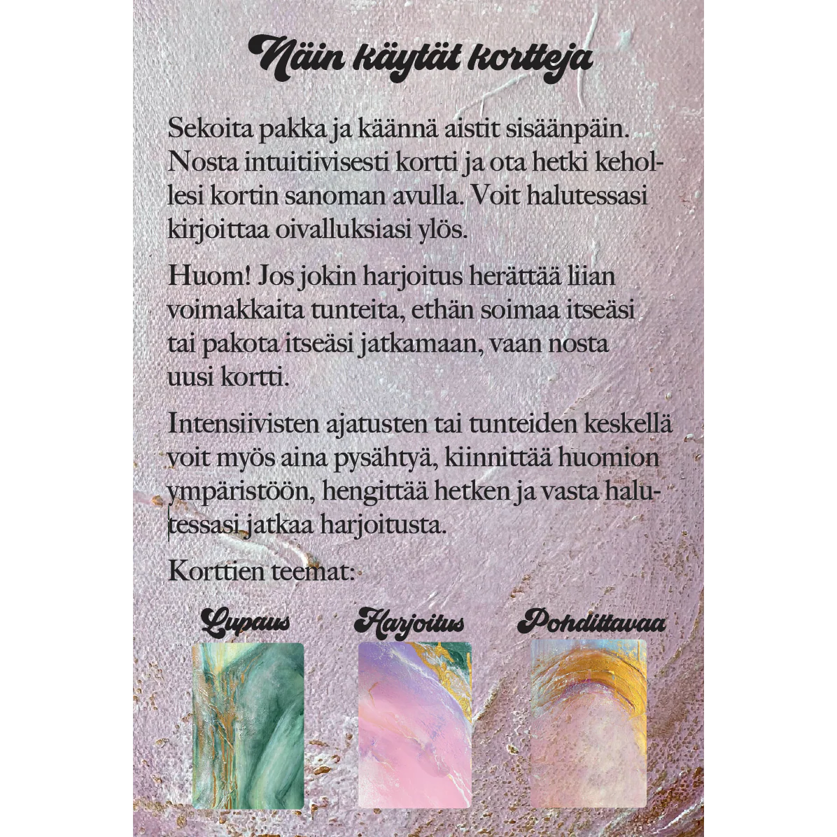 Hidasta Elämää Lempeyttä keholle kortit - Image 4