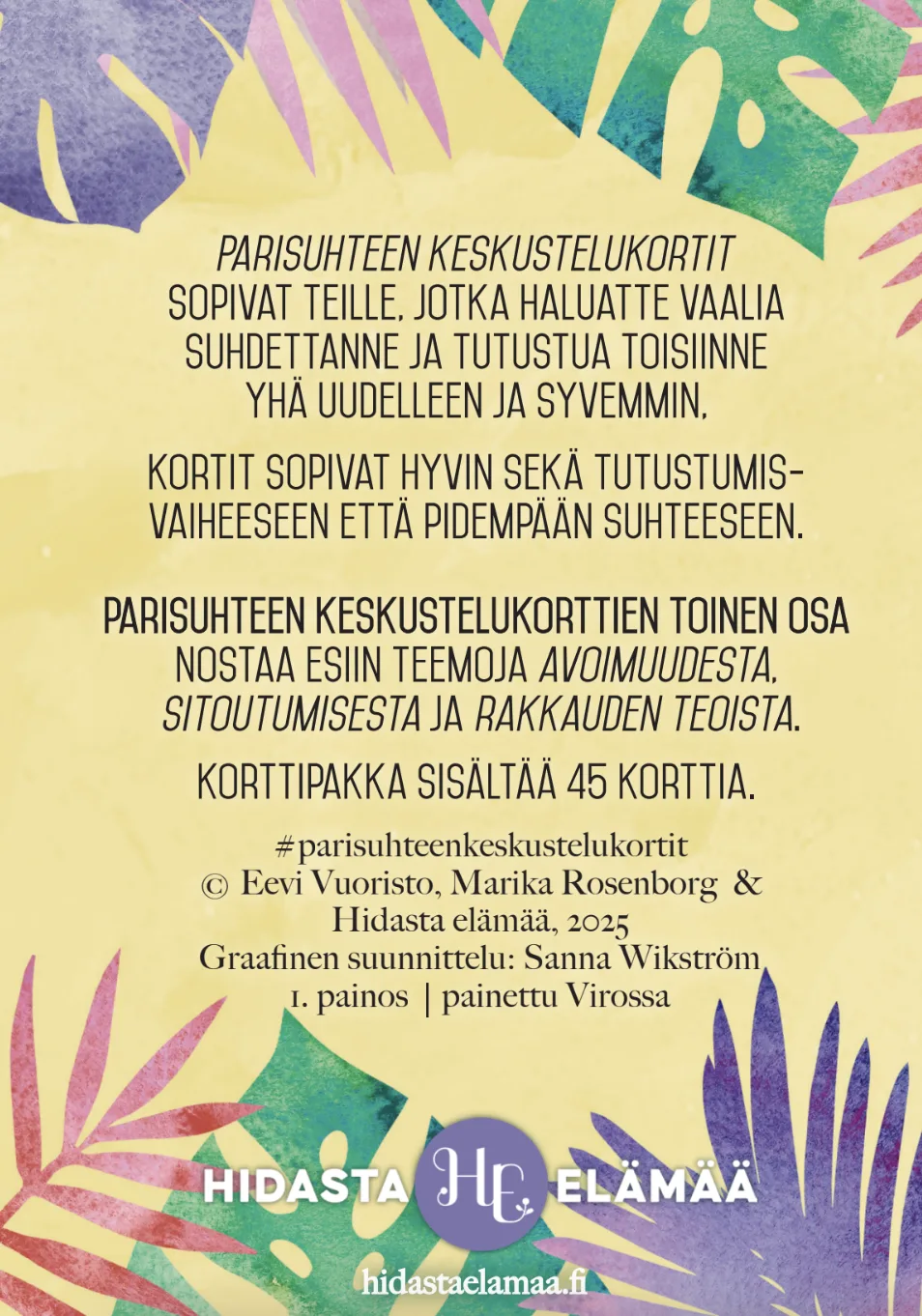Hidasta Elämää Parisuhteen Keskustelukortit 2 - Image 8