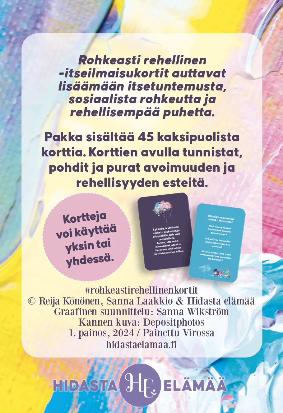Hidasta Elämää Rohkeasti Rehellinen Itseilmaisukortit - Image 2