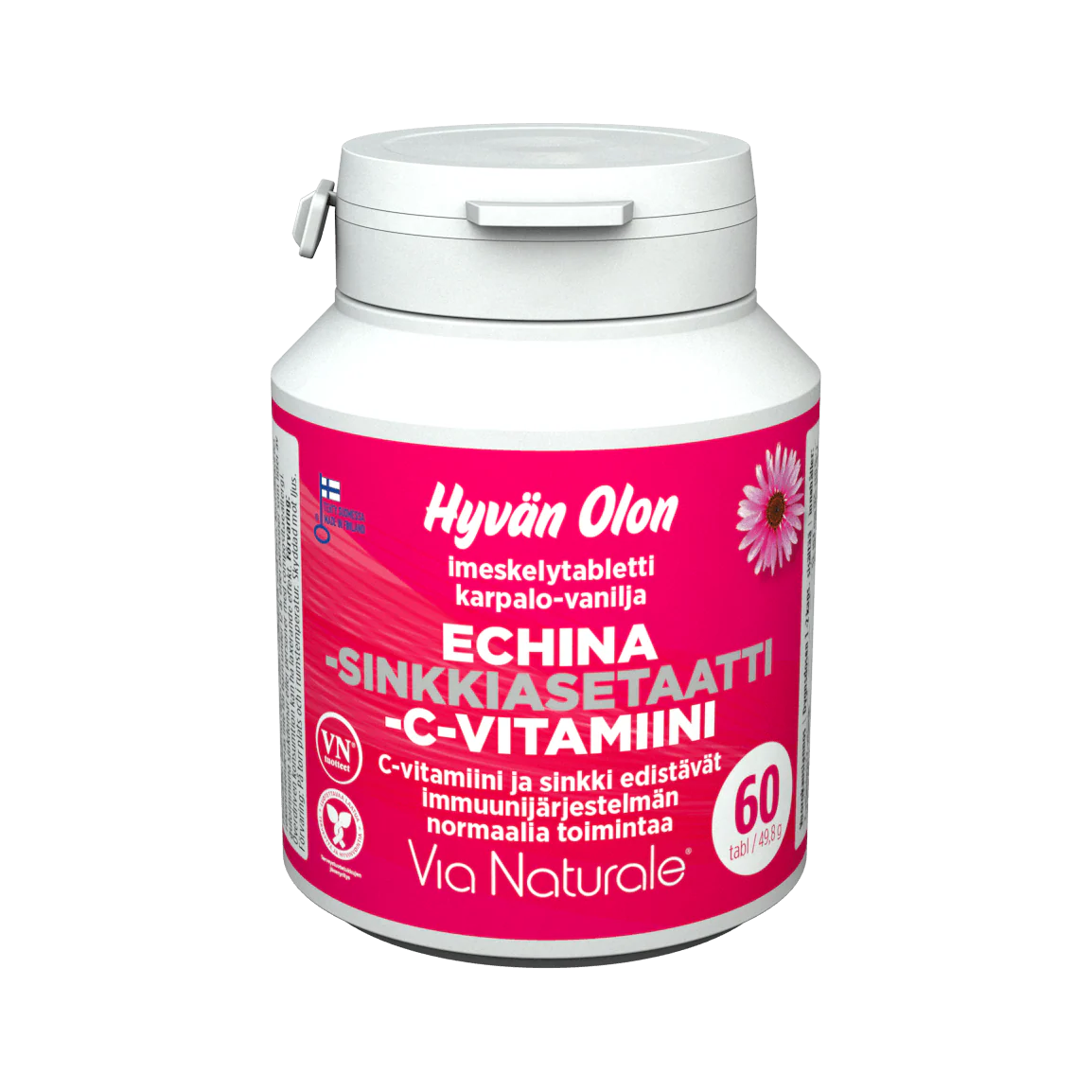 Hyvän Olon Echina Sinkkiasetaatti C-vitamiini  (Parasta ennen 30.05.2026)