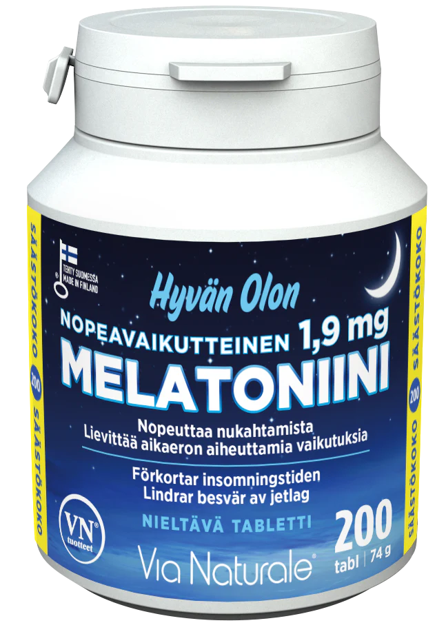 Hyvän Olon Nopeavaikutteinen Melatoniini 1,9 mg