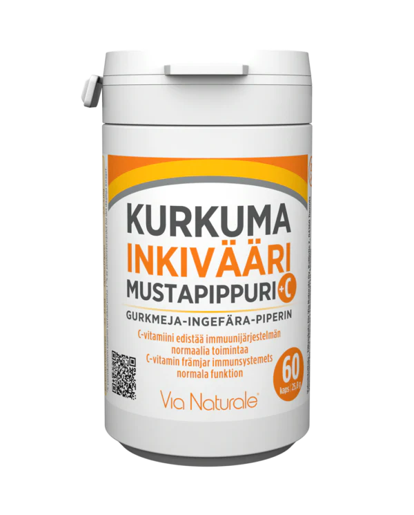 Kurkuma - Inkivääri - Mustapippuri + C-vitamiini