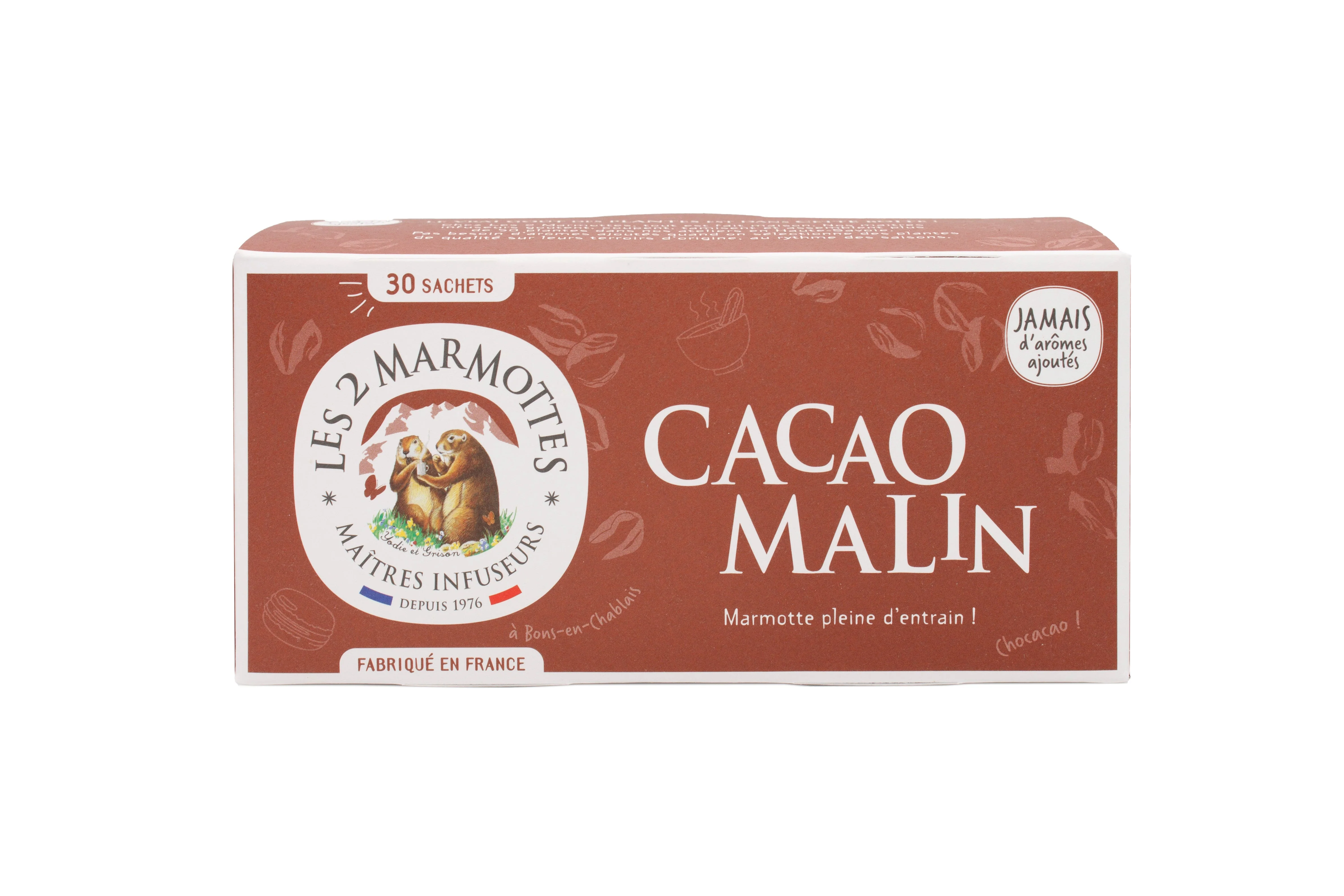 Les 2 Marmottes Cacao Malin Luomu Yrttitee  (Parasta ennen 31.03.2026)