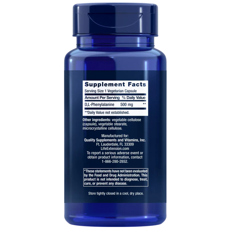 Life Extension D, L-Phenylalanine Capsules - Image 2