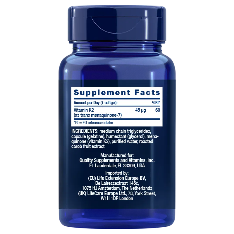 Life Extension Low Dose Vitamin K2 - Image 2