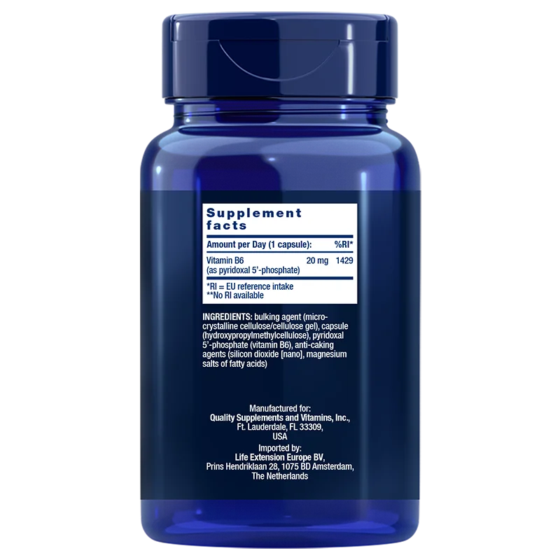 Life Extension Pyridoxal 5-Phosphate Caps 20 mg - Image 2
