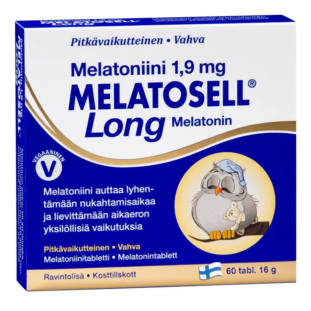 Melatosell Long Melatoniini 1,9 mg