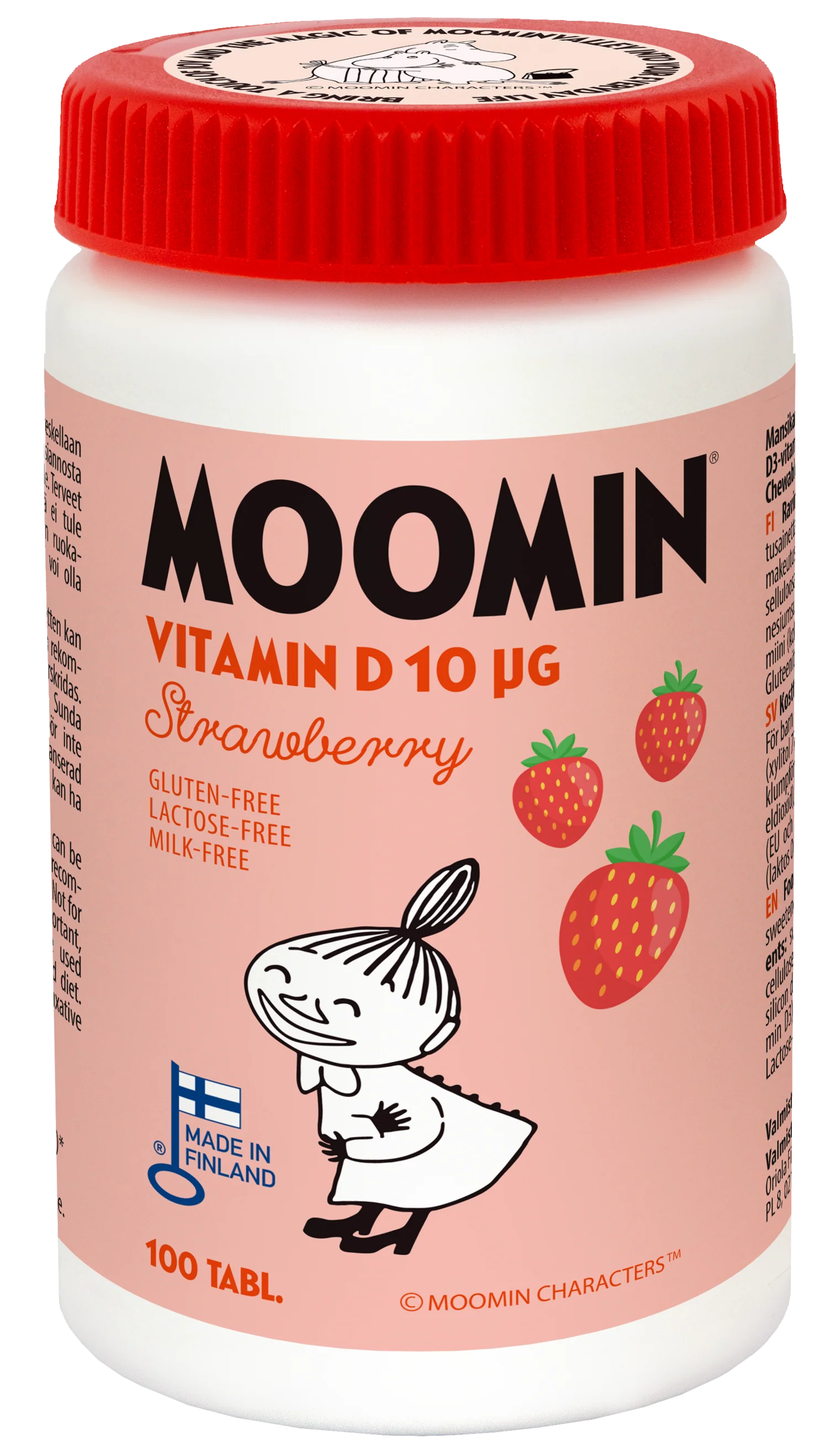 Moomin® D-vitamiini 10 µg Mansikka