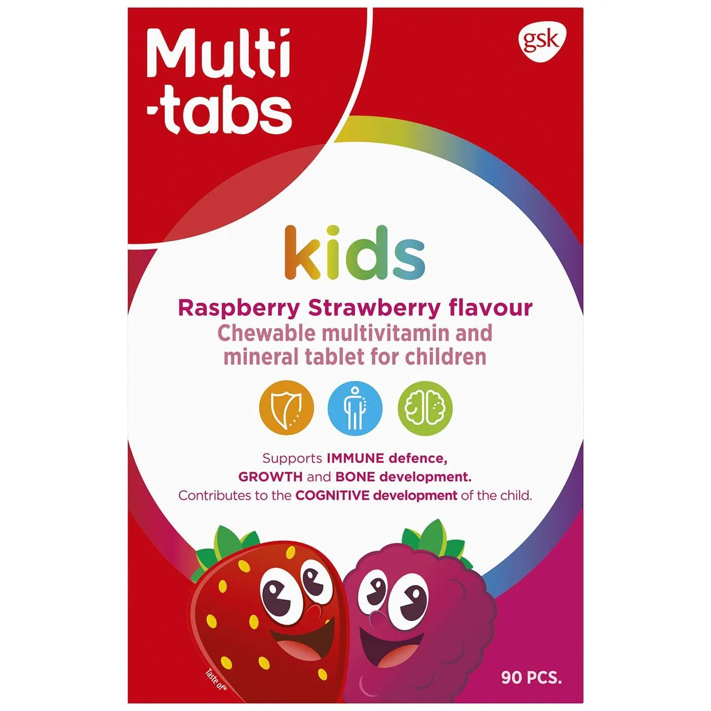Multi-tabs Kids Vadelma-Mansikka