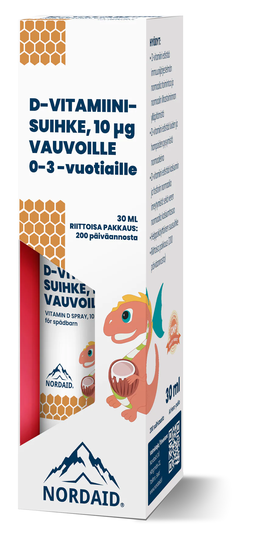 Nordaid D-vitamiinisuihke 10 mikrog Vauvoille