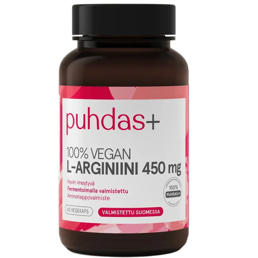 Puhdas+ Kasviperäinen L-Arginiini 450 mg