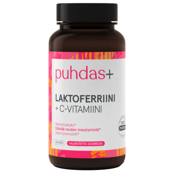Puhdas+ Laktoferriini 100 mg + C-vitamiini
