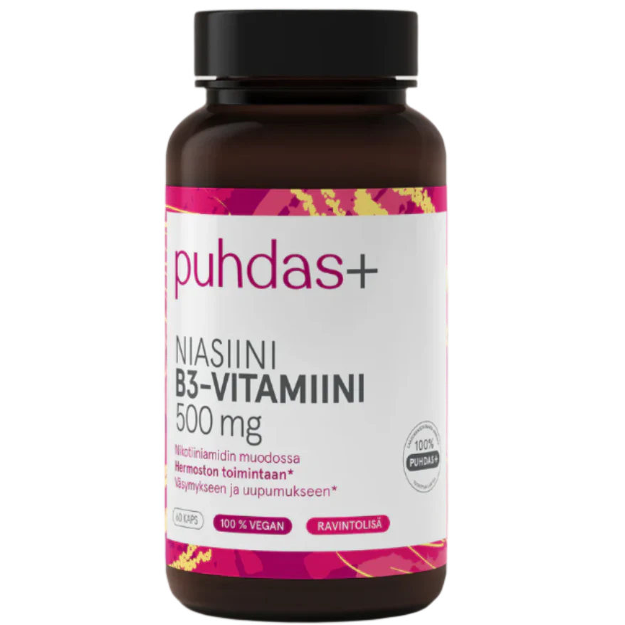 Puhdas+ Niasiini B3-vitamiini 500 mg