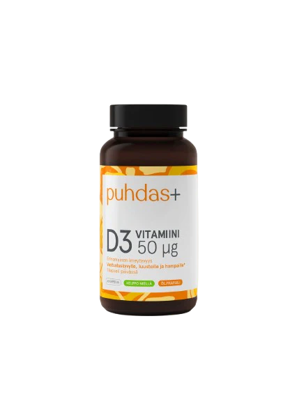 Puhdas+ Oliiviöljy D3-vitamiini 50 mikrog