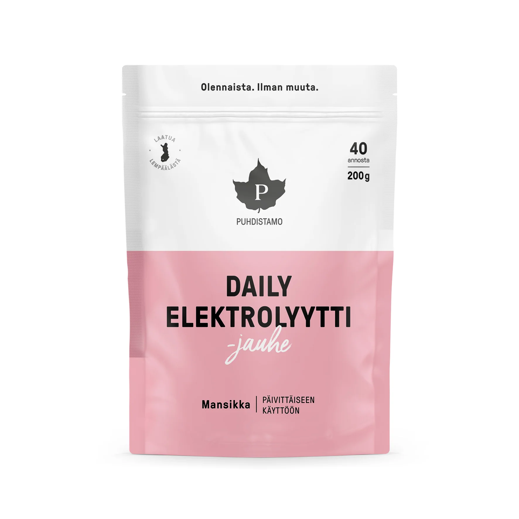 Puhdistamo Daily Elektrolyyttijauhe Mansikka - Image 2