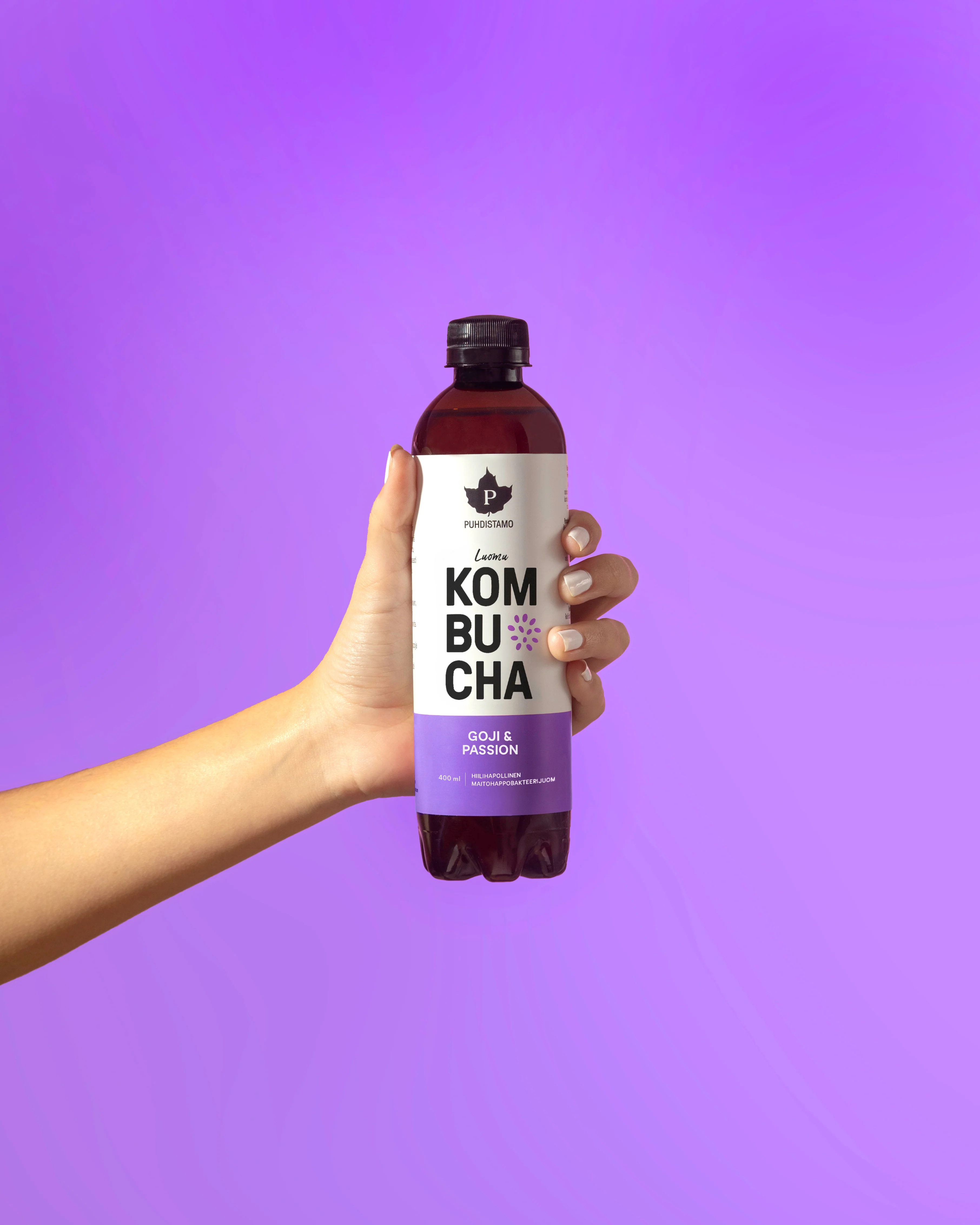 Puhdistamo Luomu Kombucha Goji & Passion 12-pack - Image 3