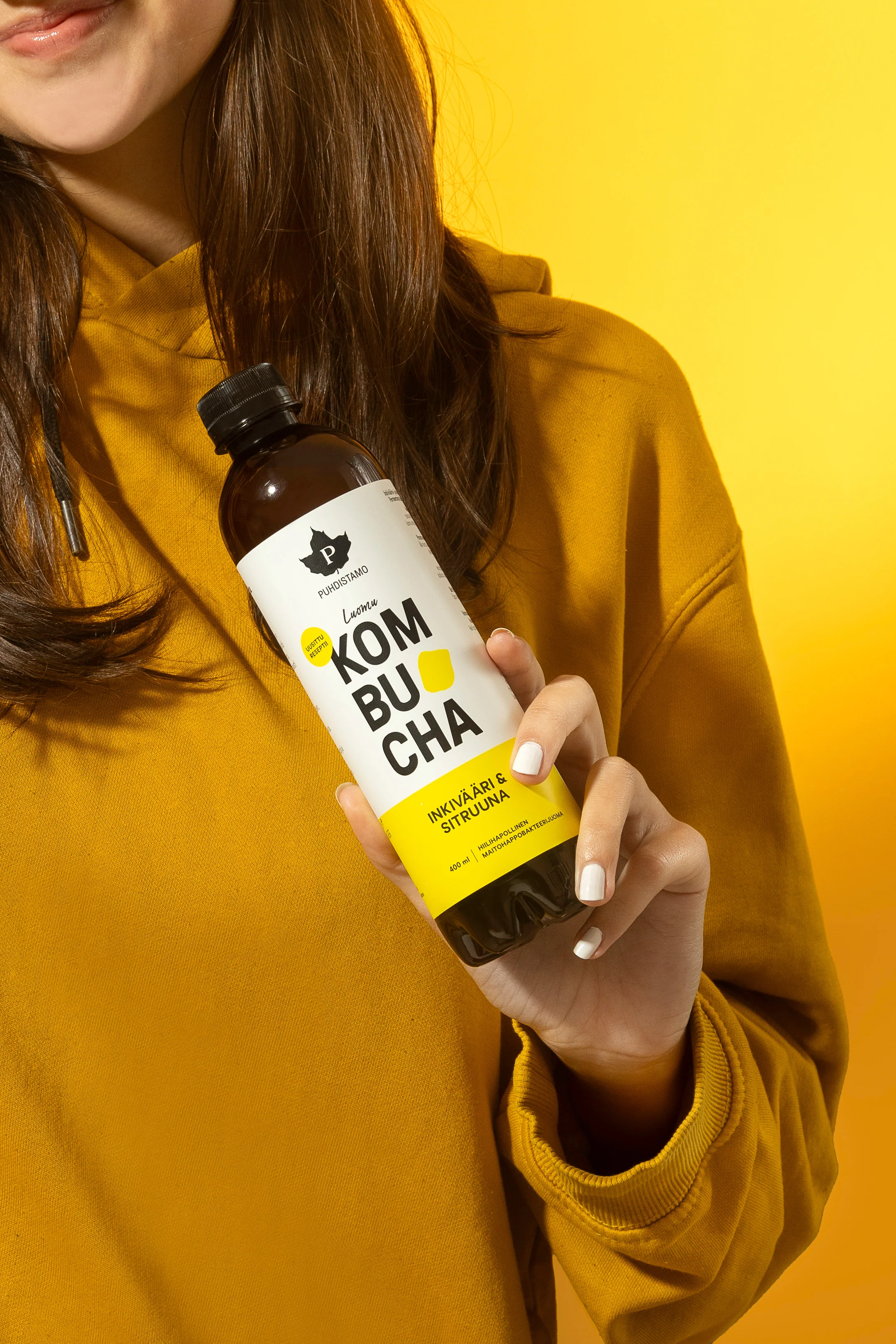Puhdistamo Luomu Kombucha Inkivääri-Sitruuna, 12-pack - Image 3